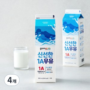 곰곰 신선한 1A 우유, 900ml, 4개