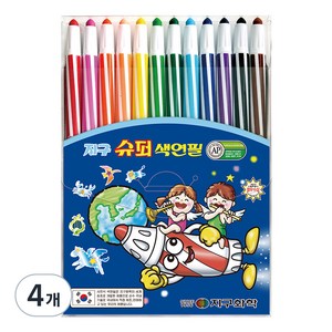 지구화학 슈퍼 색연필, 12색, 4개
