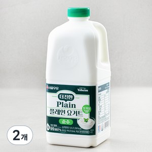 서울우유 더 진한 순수 플레인 요거트, 1.8L, 1개입, 2개