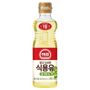 사조 해표 콩기름 식용유, 900ml, 1개