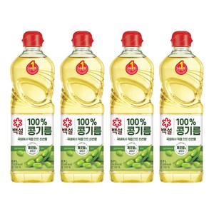 백설 콩기름, 900ml, 4개