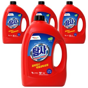 탐사 파워워시 액체세제 본품, 2.5L, 4개