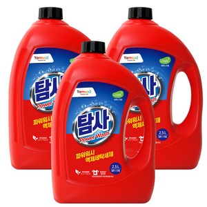 탐사 파워워시 액체세제, 2.5L, 3개